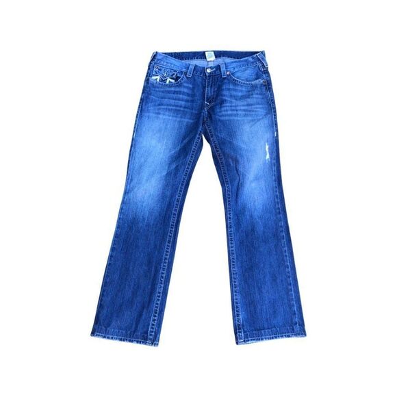 TRUE Religion Jeans Size 36 STRAIGHT Blue - Picture 5 of 5